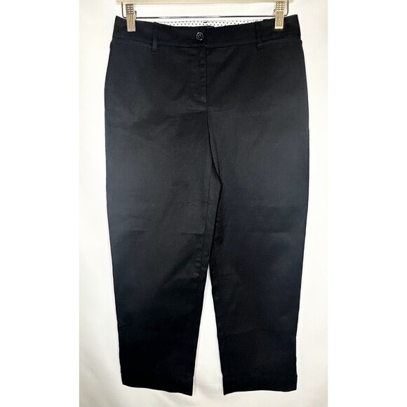 TALBOTS The Perfect Crop Black Pant Women's Petite‎ SIZE 2P - Picture 1 of 8